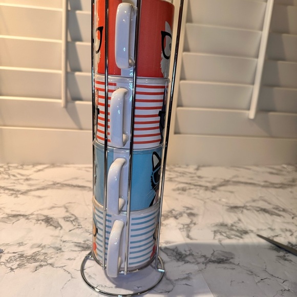 Cat-Themed Stackable Mug Set - Picture 3 of 4
